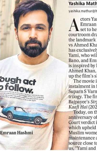 Emraan, Yami wrap up shoot of film inspired by Shah Bano case 