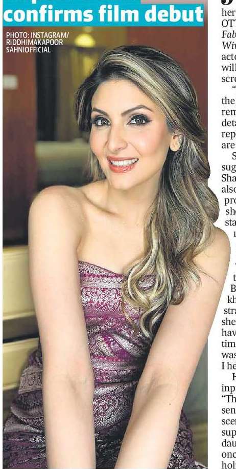 I’m enjoying the process: Riddhima Kapoor Sahni confirms film debut I’m enjoying the process: Riddhima Kapoor Sahni confirms film debut