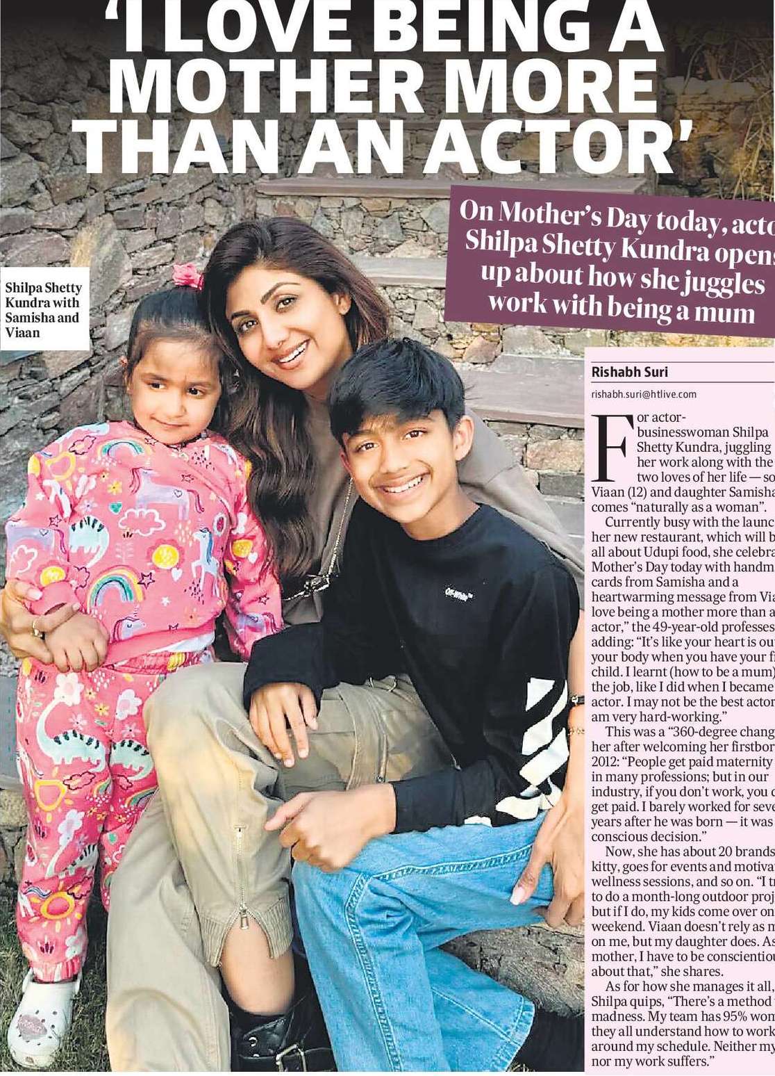 ‘I LOVE BEING A MOTHER MORE THAN AN ACTOR’