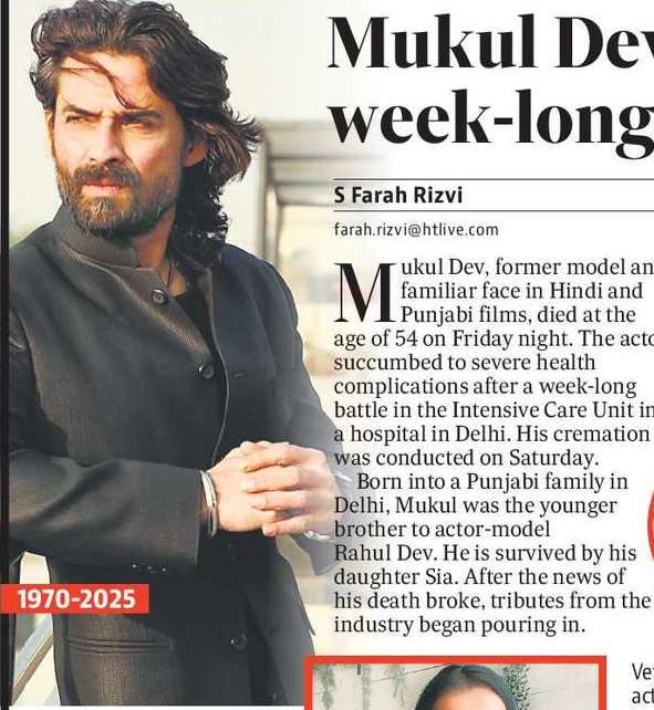 Mukul Dev dies at 54 after week-long battle in ICU