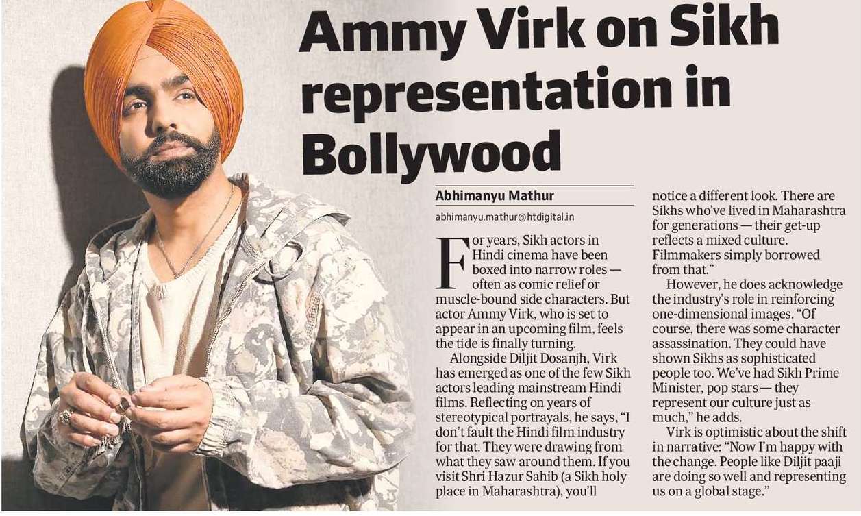 Ammy Virk on Sikh representation in Bollywood Ammy Virk on Sikh representation in Bollywood
