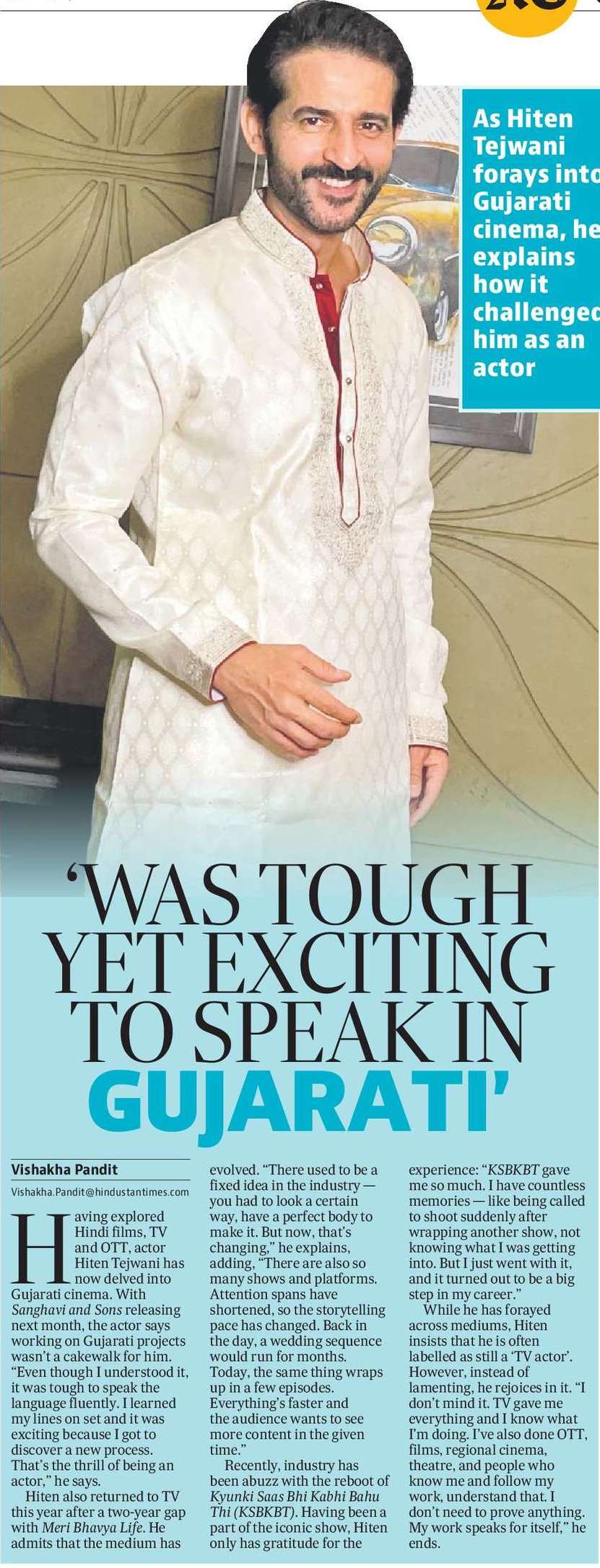 ‘WAS TOUGH
YET EXCITING
TO SPEAK IN
GUJARATI’