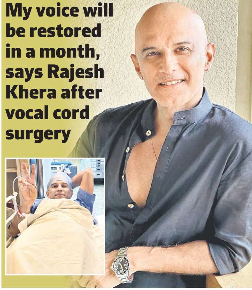 My voice will be restored  in a month,  says Rajesh Khera after vocal cord  surgery