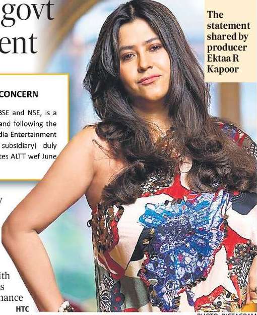 Ektaa issues clarification after govt bans OTT apps for vulgar content Ektaa issues clarification after govt bans OTT apps for vulgar content