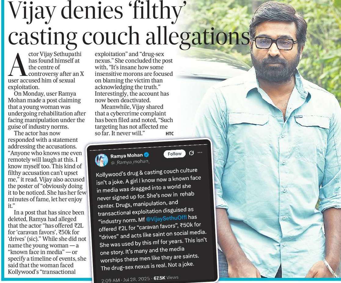 Vijay denies ‘filthy’ casting couch allegations